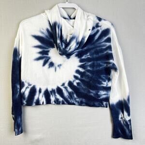 SO Hoodie Tie Dye Top Large 10 - 12 Women Cropped Pullover Street Skater Retro